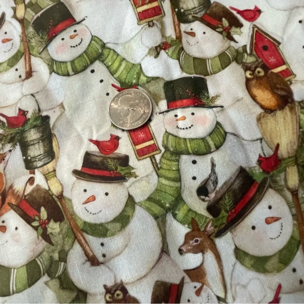 Susan Winget Festive Snowman Holiday Fabric 7 yds